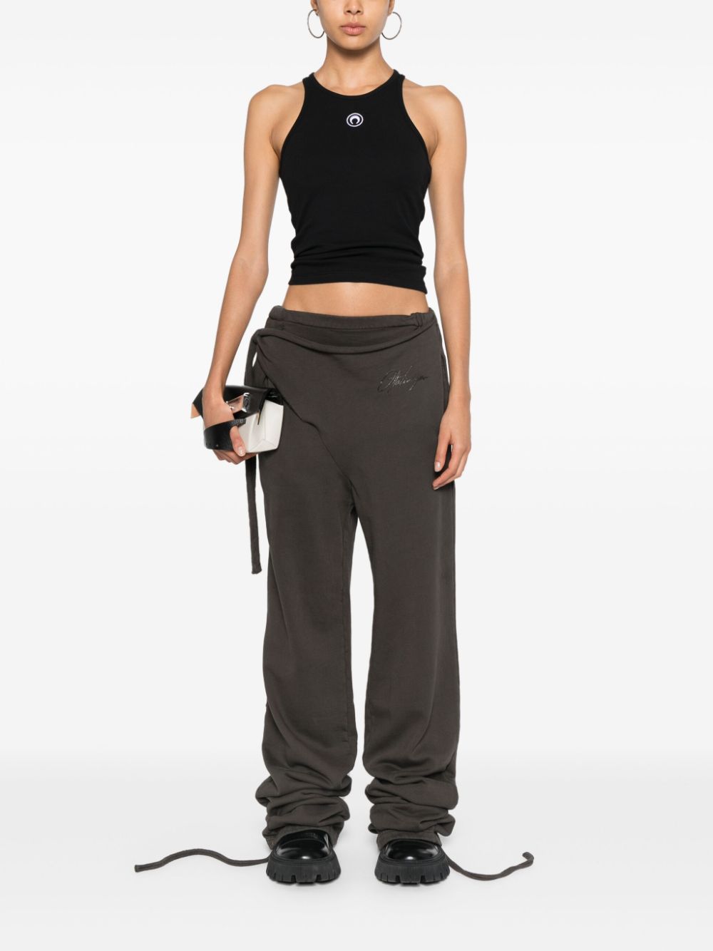 Marine Serre Black Crescent Moon Tank Top — New In