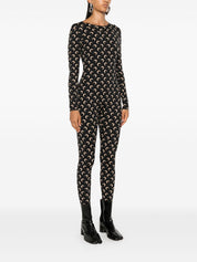 Marine Serre Jumpsuits — Moon Print Black Jumpsuit
