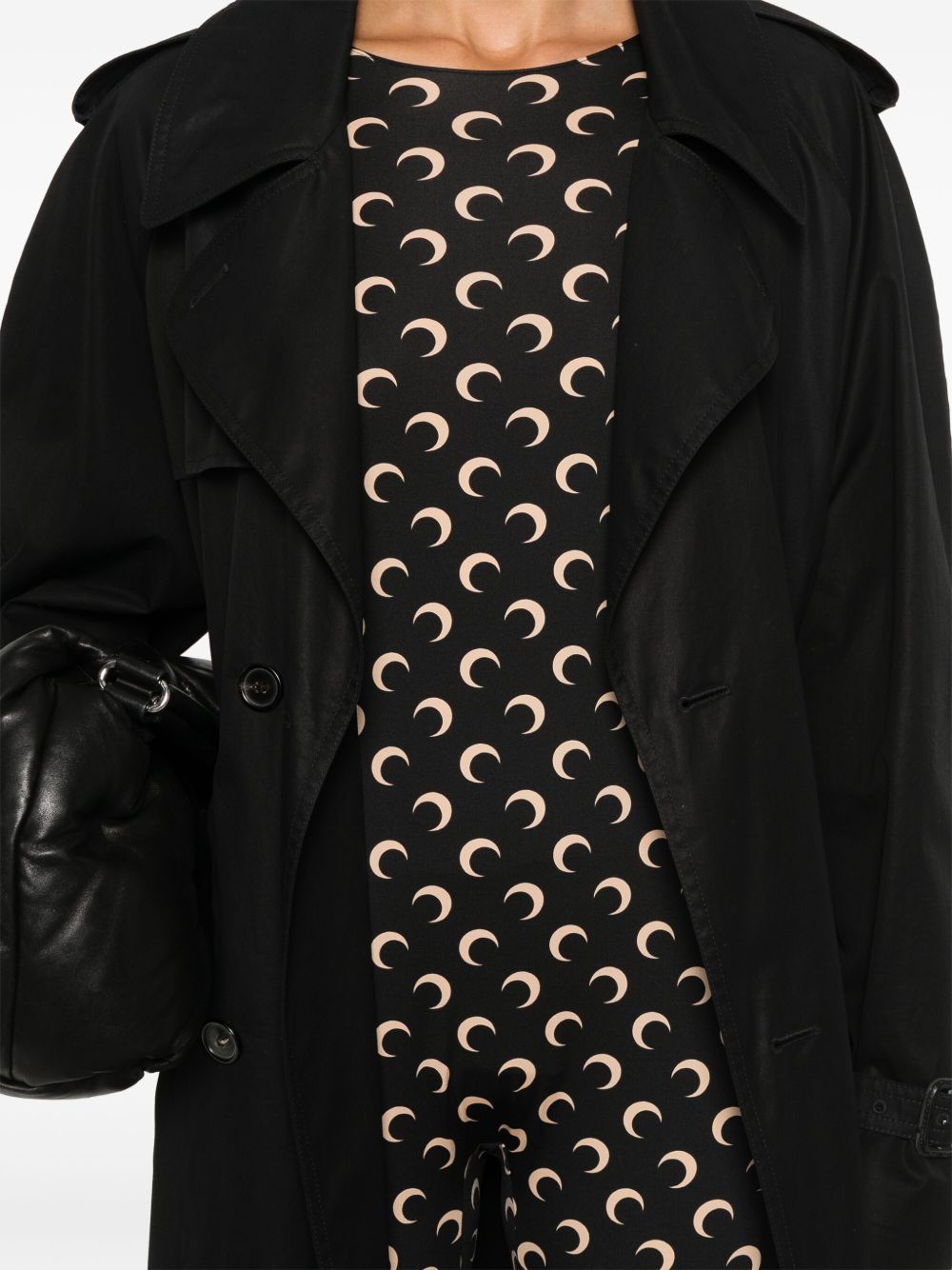 Marine Serre Jumpsuits — Moon Print Black Jumpsuit
