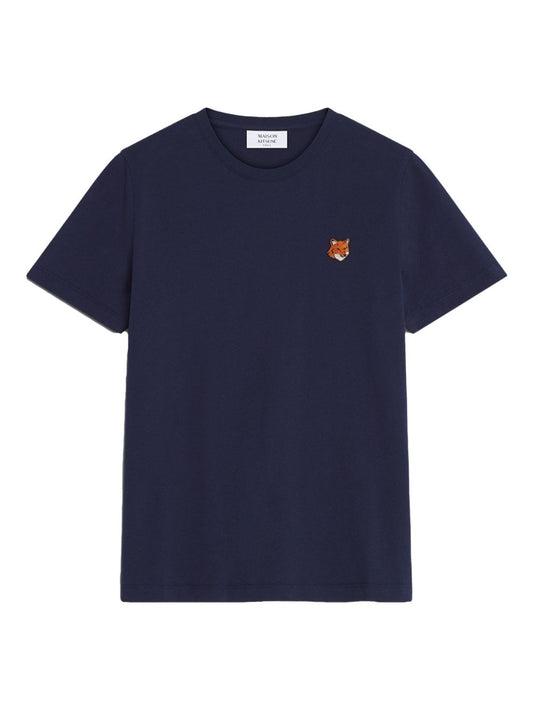 Maison Kitsuné Fox Head Cotton T-Shirt — Navy Blue