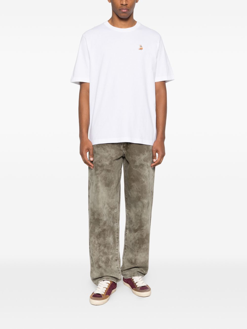 Maison Kitsuné White Cotton T-Shirt for Men — New