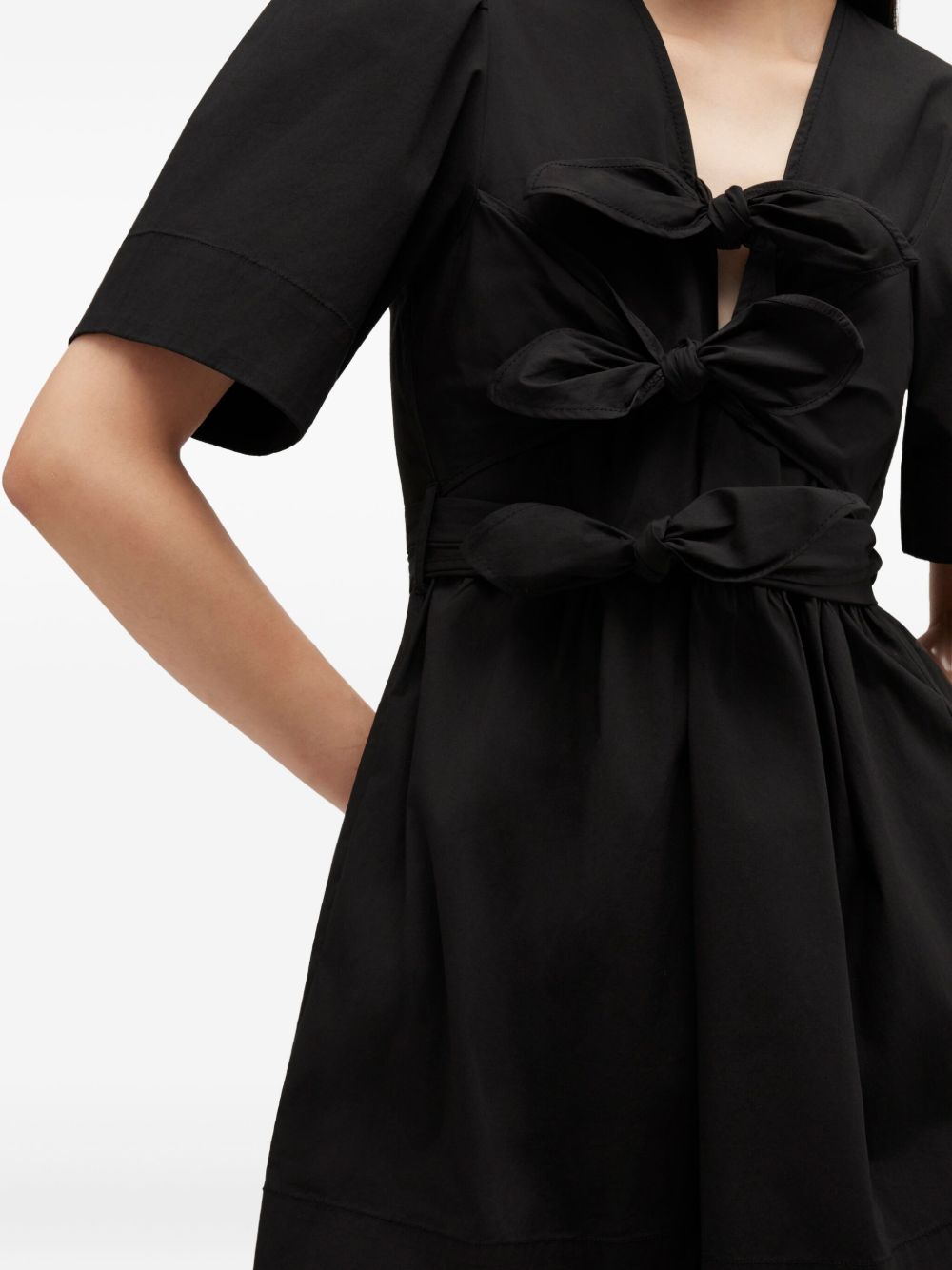 Ganni Dresses — Black V‑Neck Mini Dress, From €175