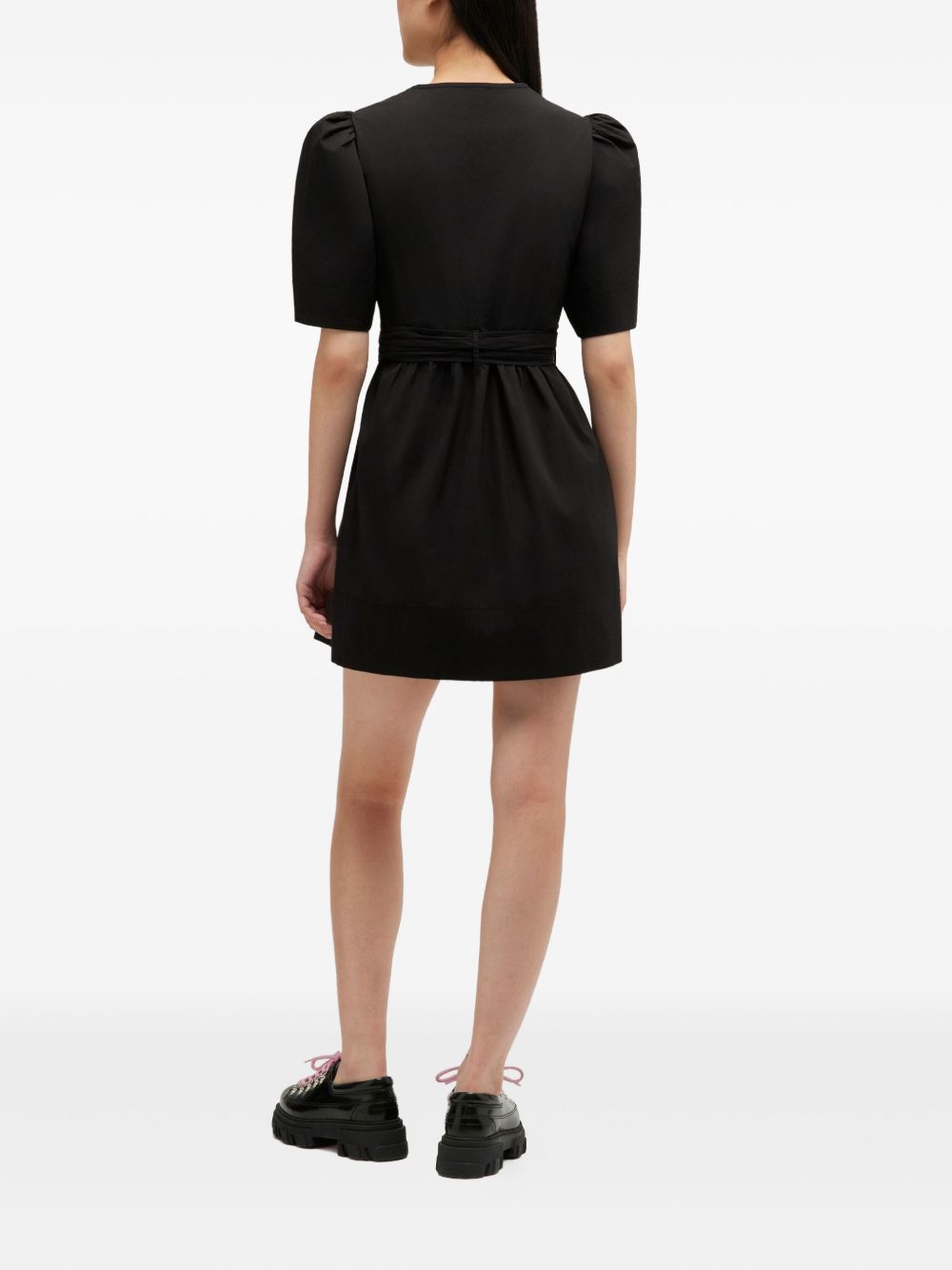 Ganni Dresses — Black V‑Neck Mini Dress, From €175