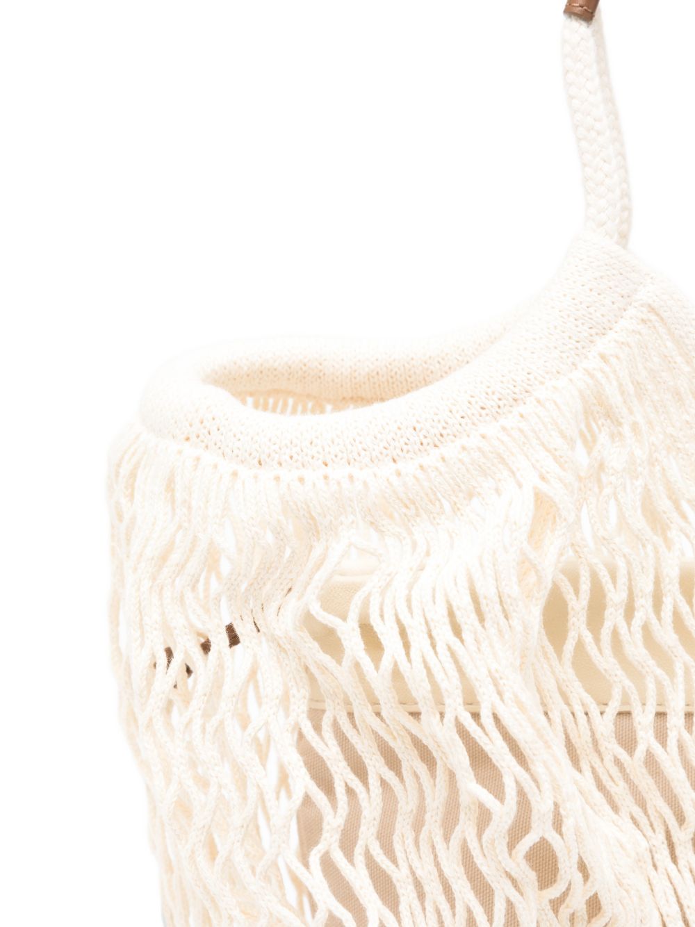 Hereu Beige Shopper Bag — Silk & Nylon Calella Tote