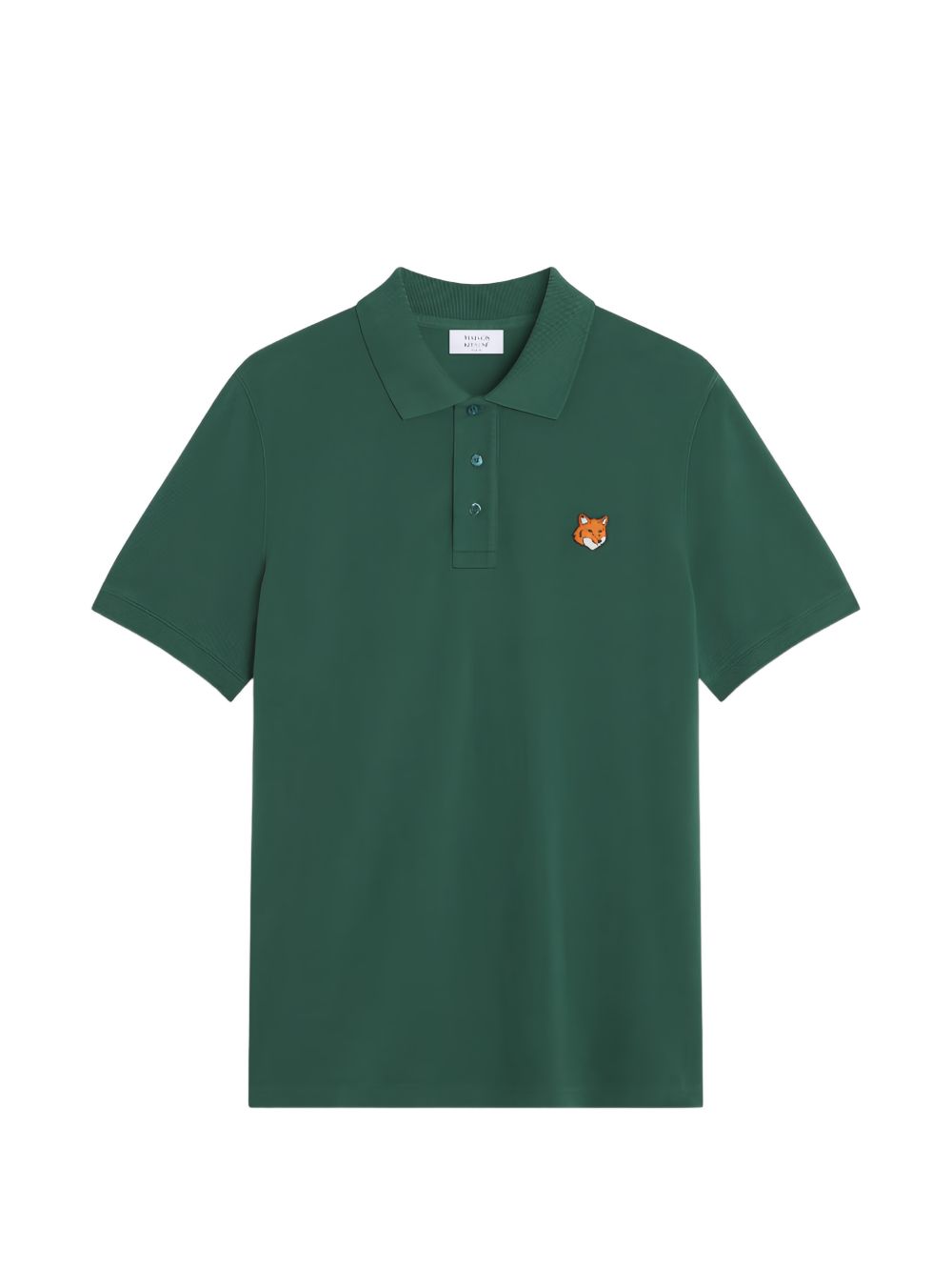 Maison Kitsuné Green Fox-Head Polo Shirts for Men
