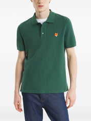 Maison Kitsuné Green Fox-Head Polo Shirts for Men