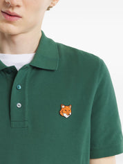 Maison Kitsuné Green Fox-Head Polo Shirts for Men