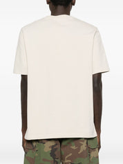 Maison Kitsuné Beige T-Shirt — Embroidered Cotton Topwear