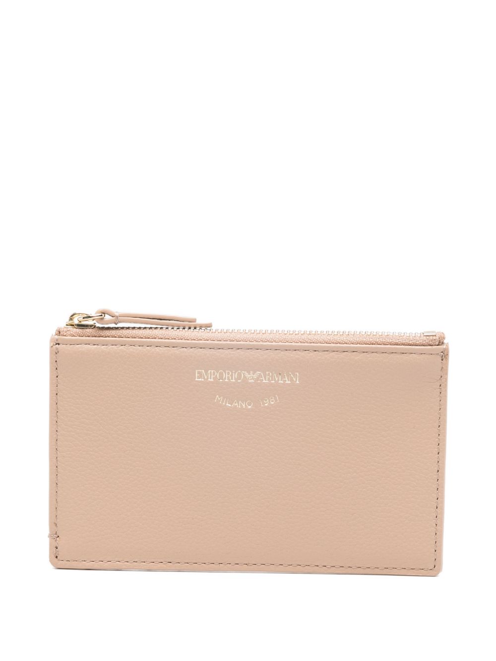 Emporio Armani Beige Wallets — Leather Card Cases