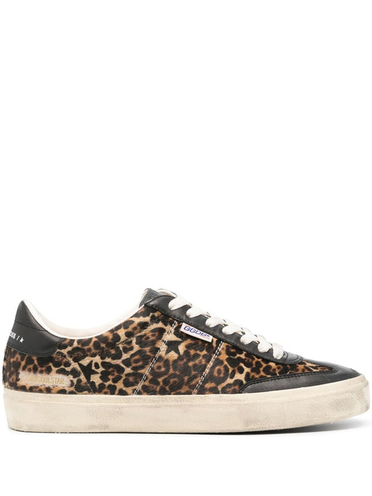 Golden Goose Sneakers — Soul Star Leopard-Print Men’s
