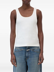 Closed Ivory Ribbed Tank Top — Women's Topwear