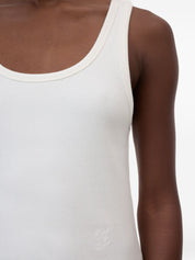 Closed Ivory Ribbed Tank Top — Women's Topwear