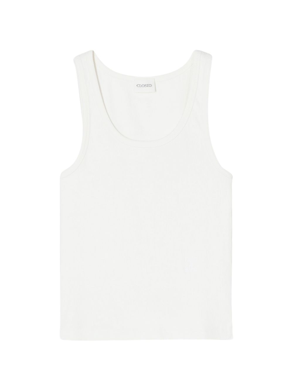 Closed Ivory Ribbed Tank Top — Women's Topwear