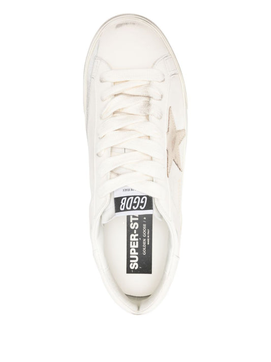 Golden Goose Super-Star Sneakers for Men — White Leather