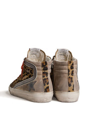 Golden Goose Brown Sneakers — Leather Animal Lace-Up (New)