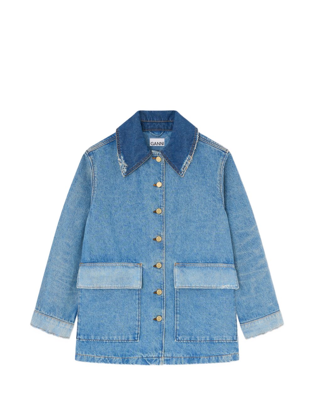 GANNI Coats NAVY