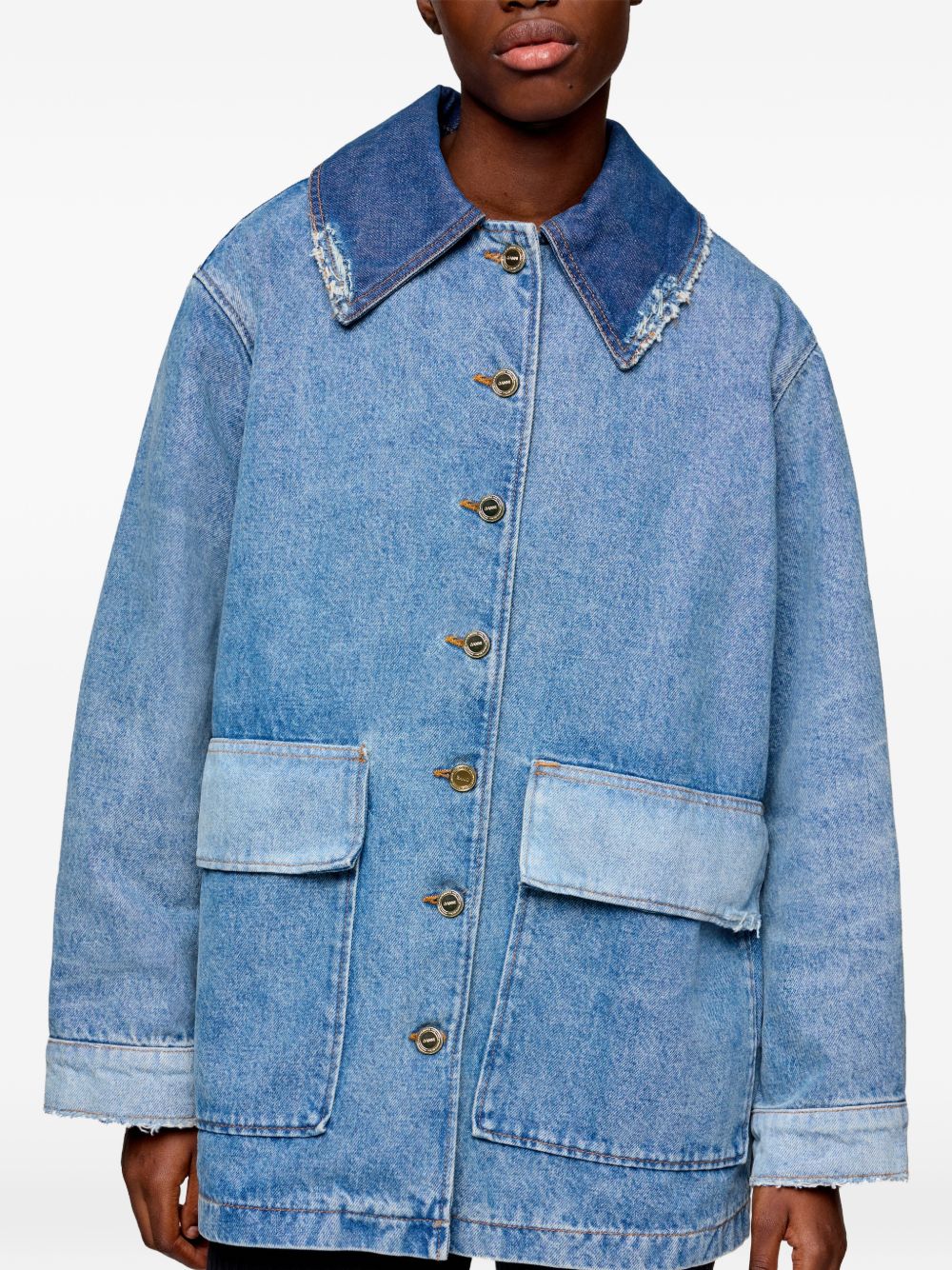 GANNI Coats NAVY