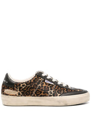 Golden Goose Brown Sneakers — Distressed Cheetah Panelled | Aumifour