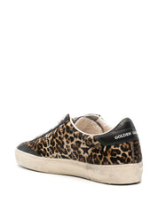 Golden Goose Brown Sneakers — Distressed Cheetah Panelled | Aumifour