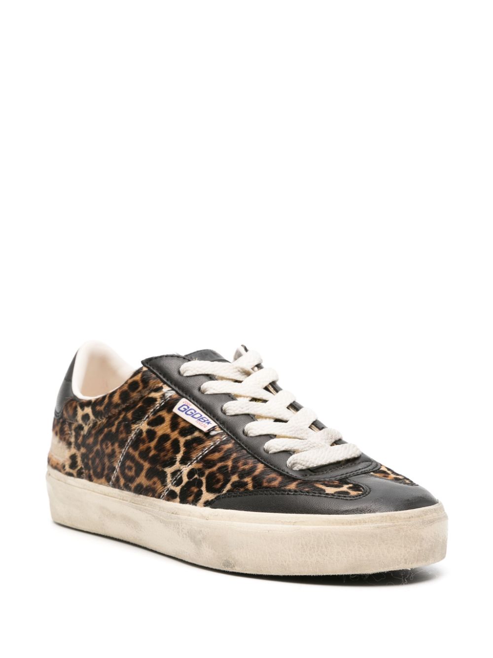 Golden Goose Brown Sneakers — Distressed Cheetah Panelled | Aumifour