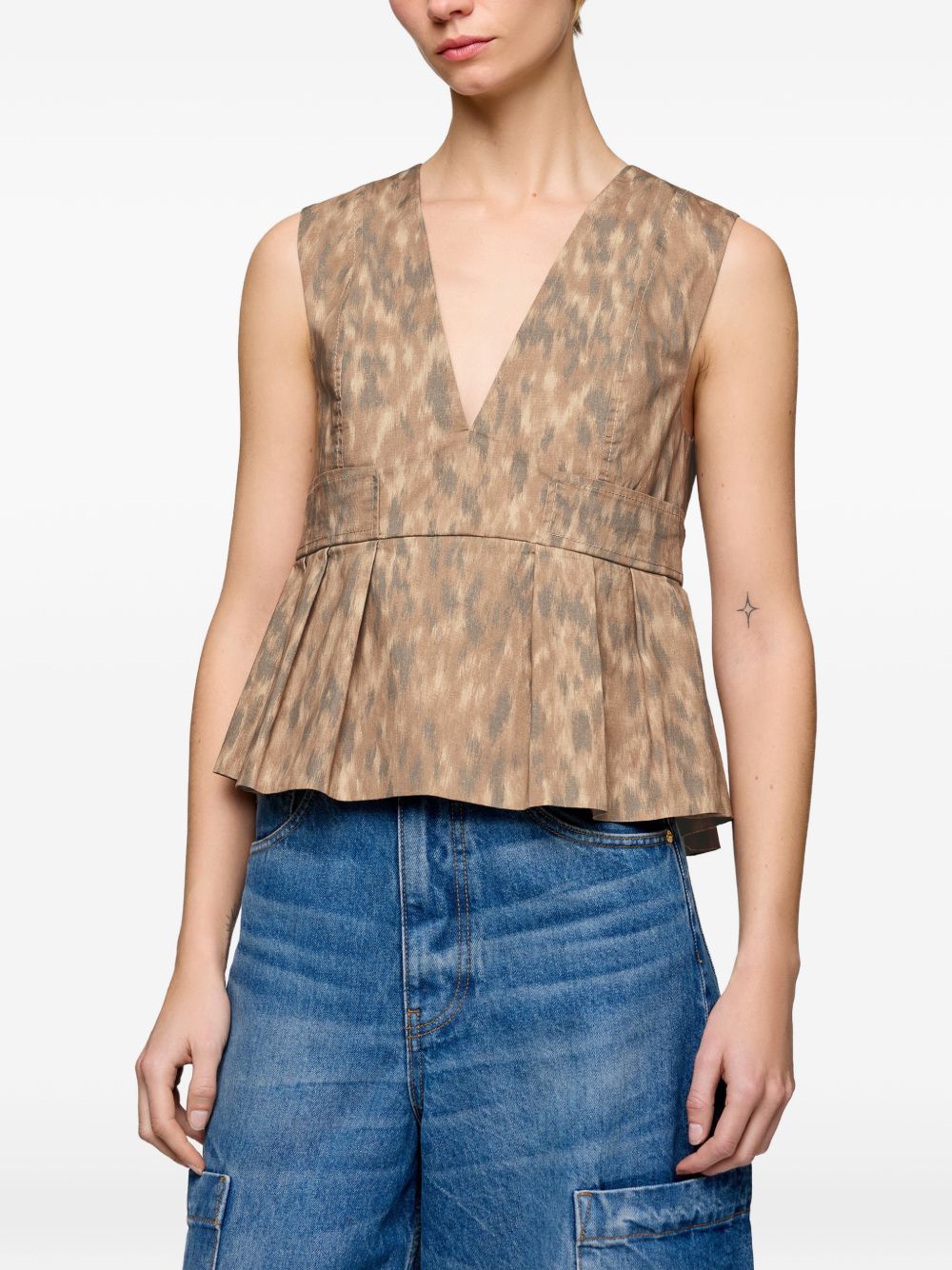 Ganni Printed Cotton Top – New In Spring 2026