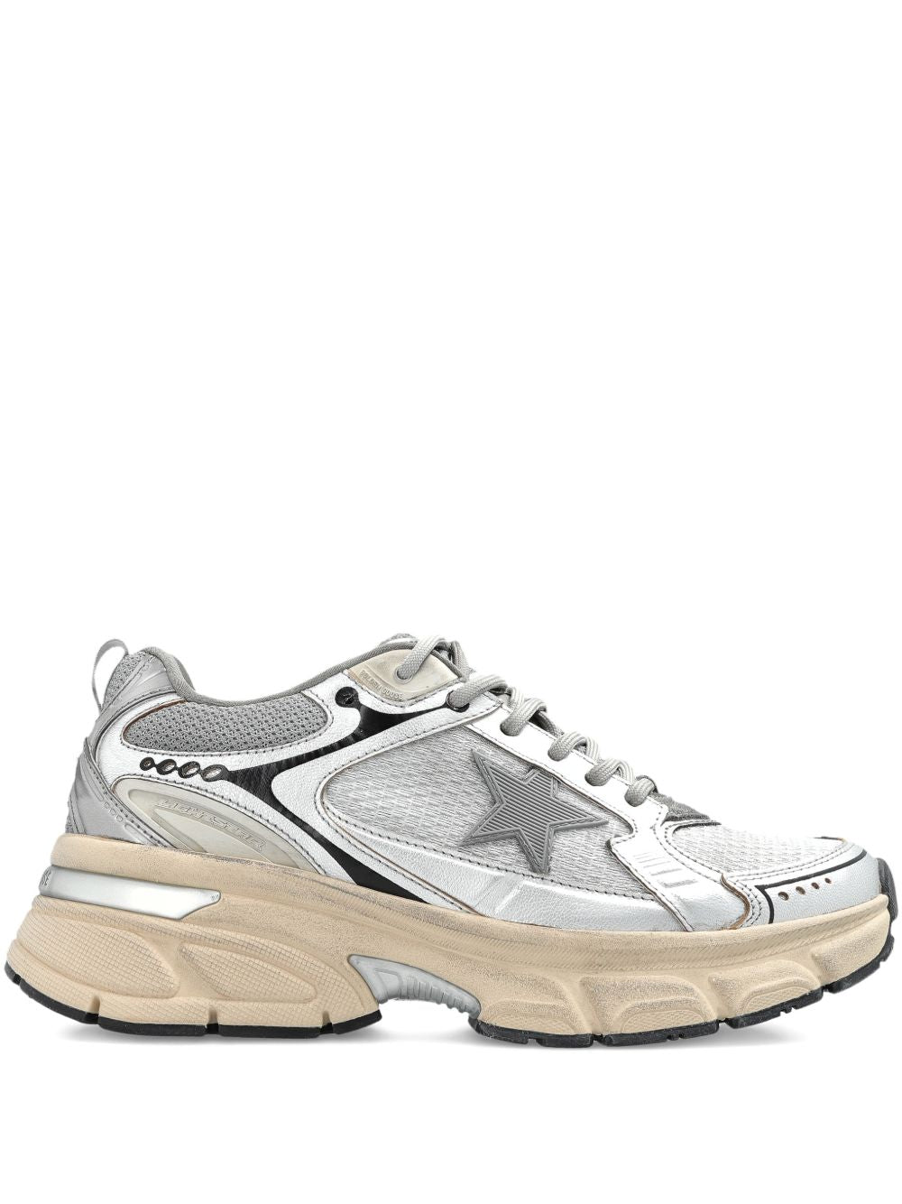 Golden Goose Grey Sneakers — Lightstar Lace-Up | Aumifour