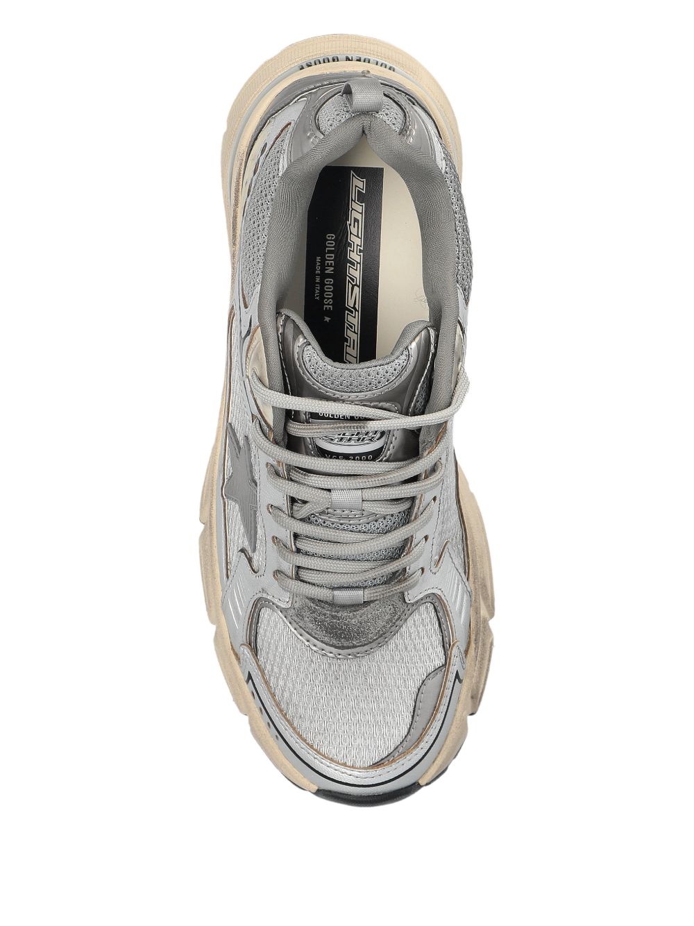 Golden Goose Grey Sneakers — Lightstar Lace-Up | Aumifour