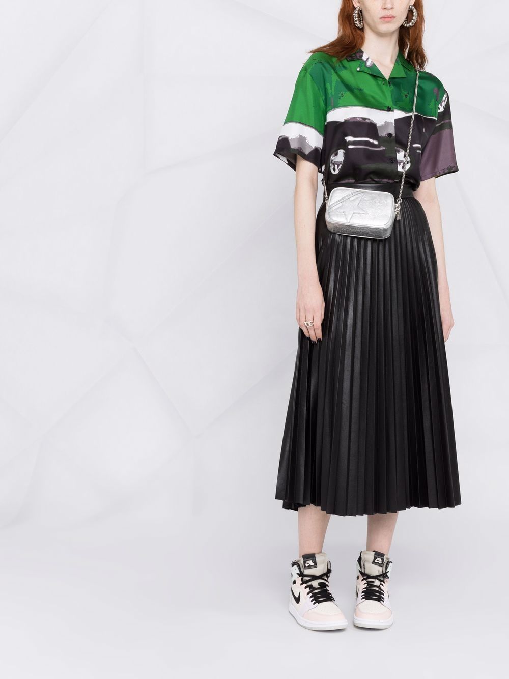 Golden Goose Silver Shoulder Bag — New Mini Star