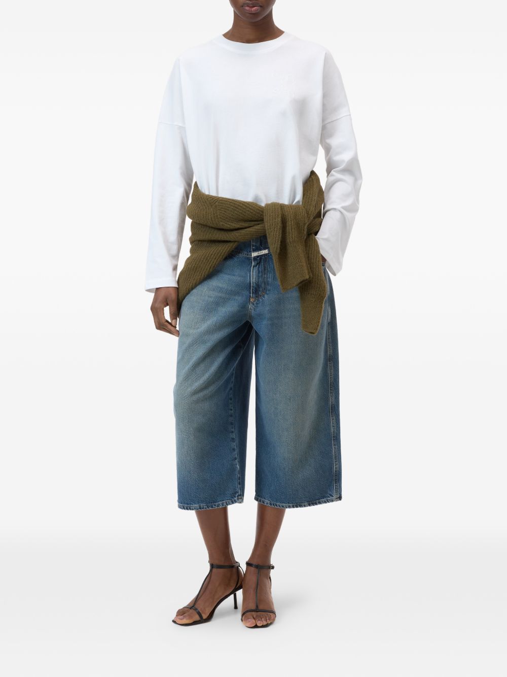 Closed White Crewneck Sweater for Women — Organic Cotton