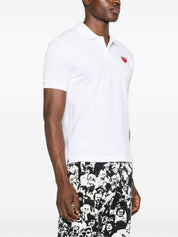 Comme Des Garcons Cotton Polo Shirt — White Topwear
