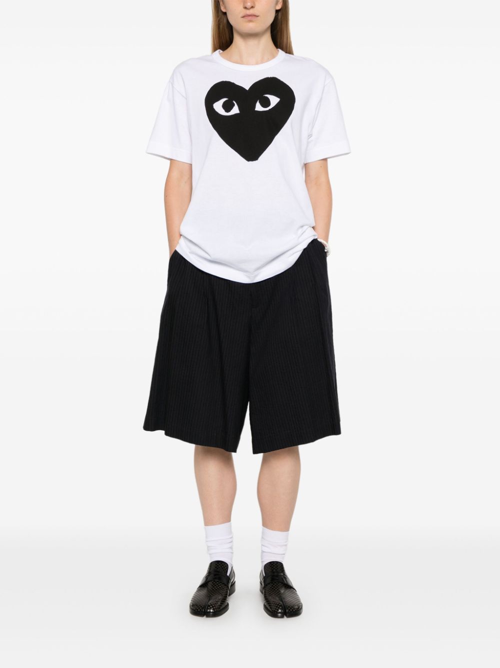 Comme Des Garcons White T-Shirts & Polos — Iconic Heart Tee