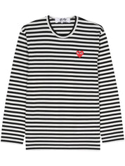 Comme Des Garcons Striped Cotton T‑Shirt for Men