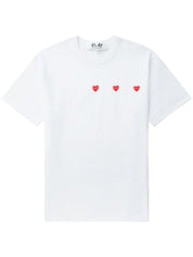 Comme Des Garcons White T-Shirts & Polos — Iconic Heart Print