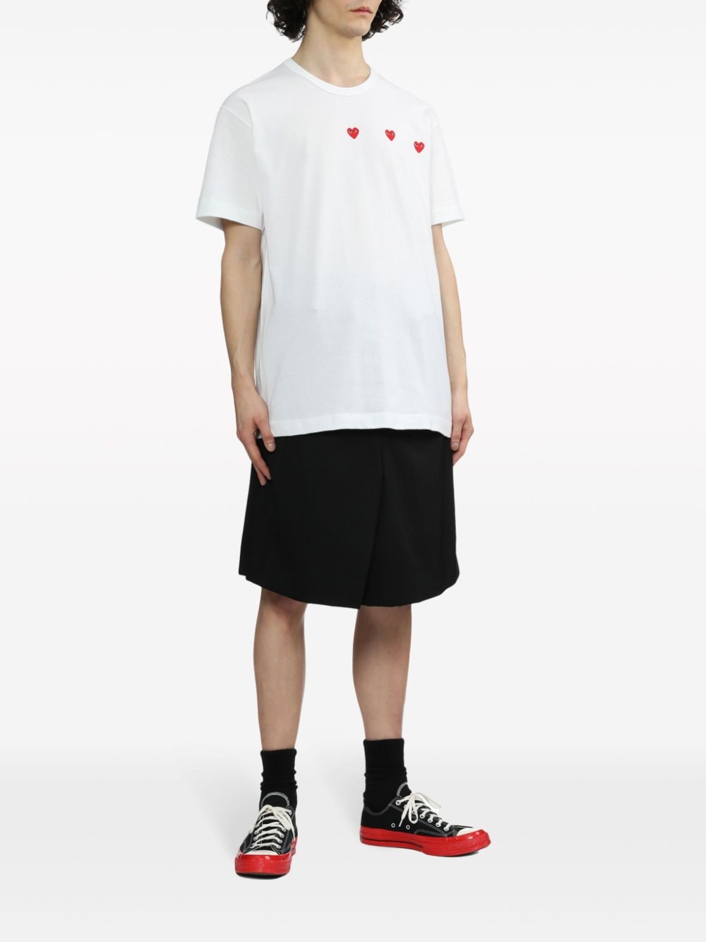 Comme Des Garcons White T-Shirts & Polos — Iconic Heart Print
