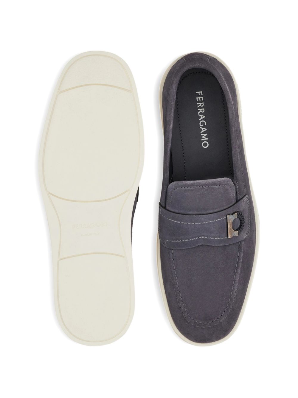 Ferragamo Beige Moccasins — Flat Loafers for Men