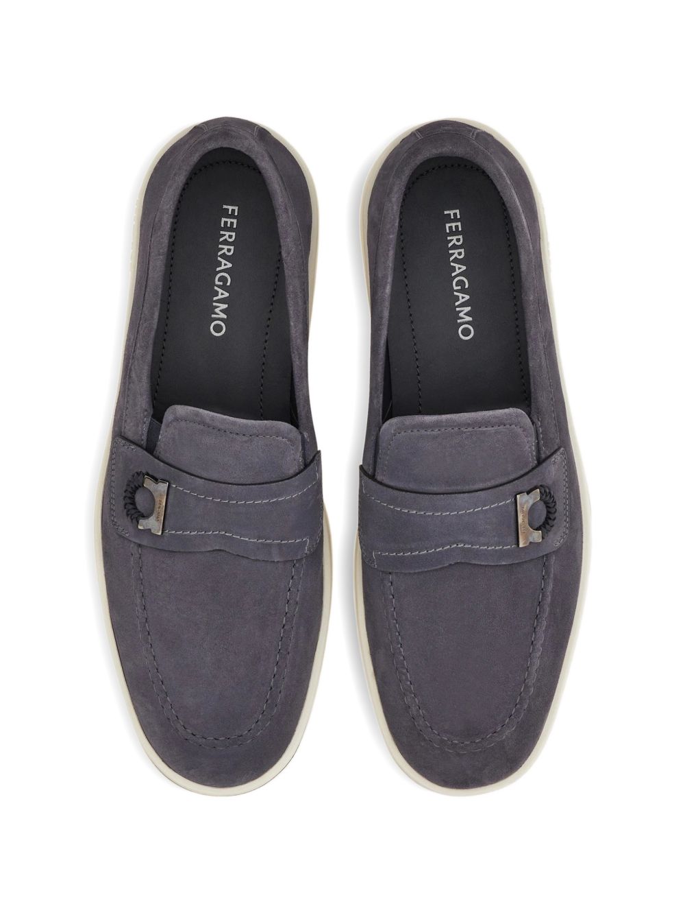 Ferragamo Beige Moccasins — Flat Loafers for Men