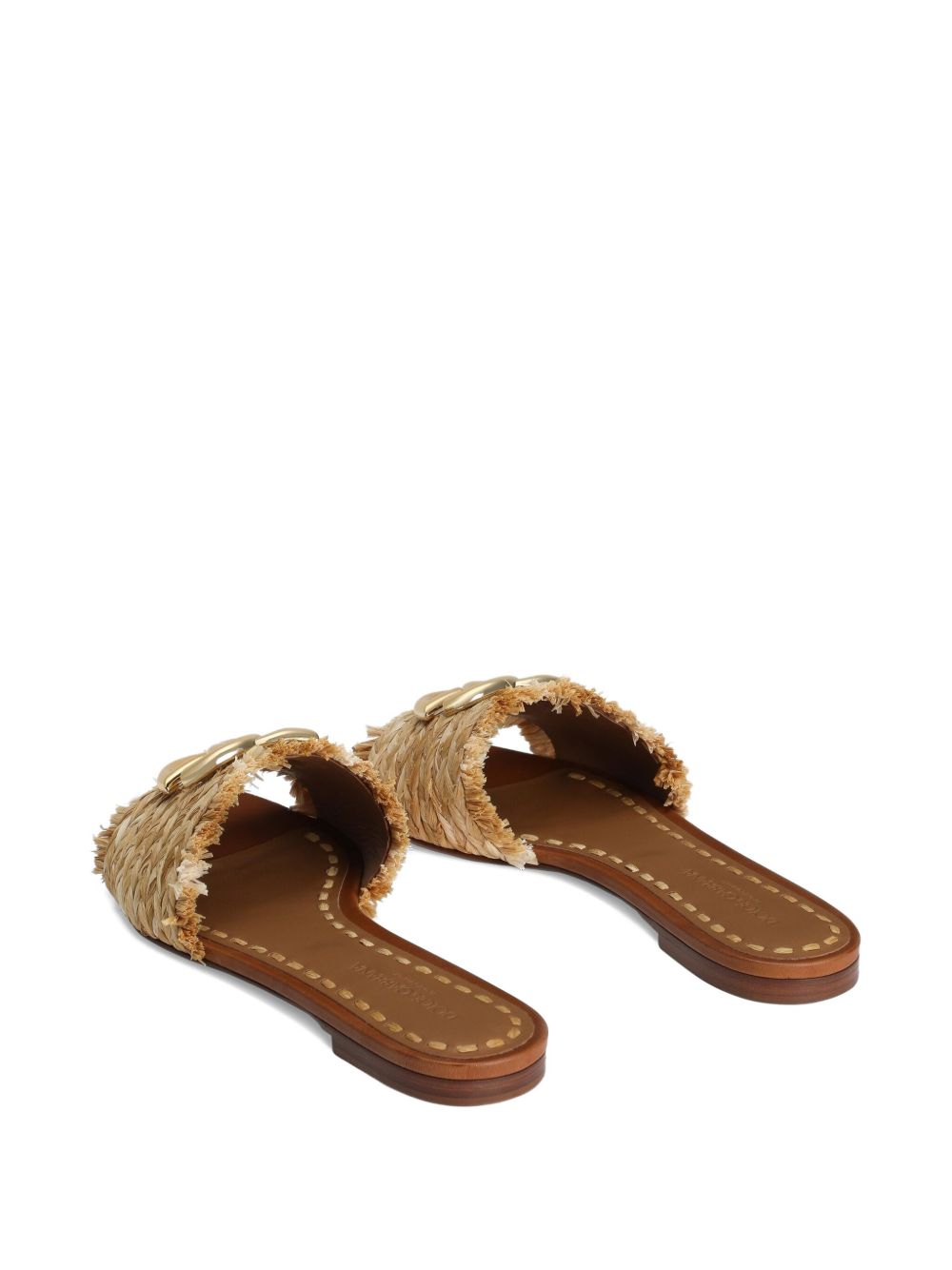 Dolce & Gabbana Sandals Beige — New Rafia Flats