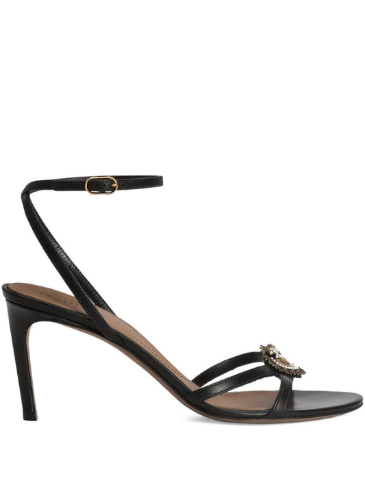 Dolce & Gabbana Sandals Black - Stiletto Heart Buckle