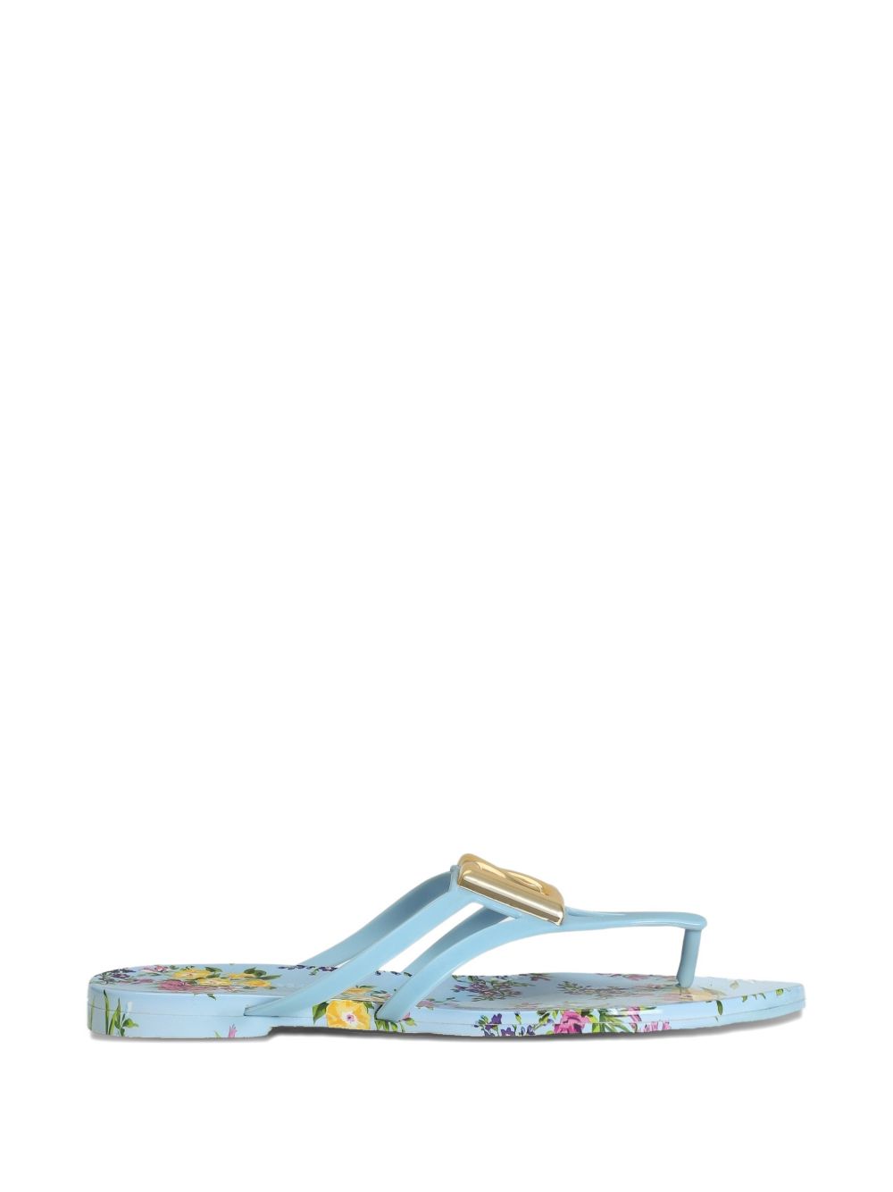 Dolce & Gabbana Sandals — Clear Blue Slip‑On Flats