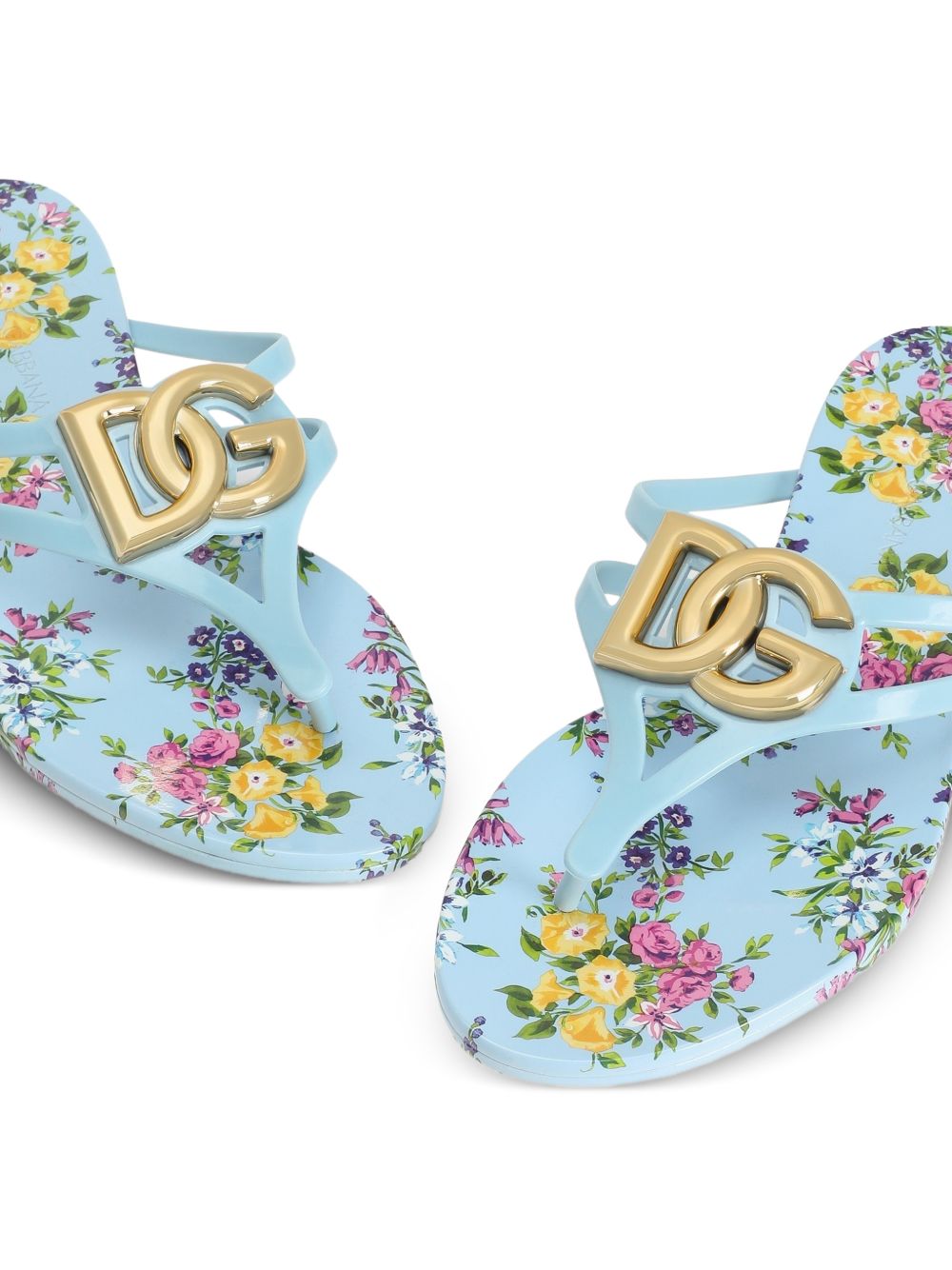 Dolce & Gabbana Sandals — Clear Blue Slip‑On Flats