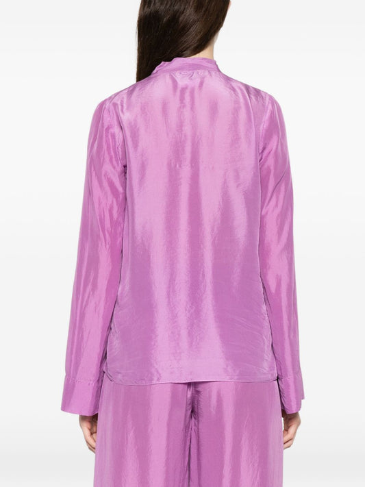 Forte Forte Silk Shirt — Purple Women's Shirt