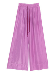 Forte Forte Silk Drawstring Trousers — Purple, New In