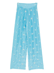 Forte Forte Embroidered Silk Trousers — Azzurro Floral, New In