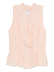 Forte Forte V‑necked Vest — Cipria Topwear for Women