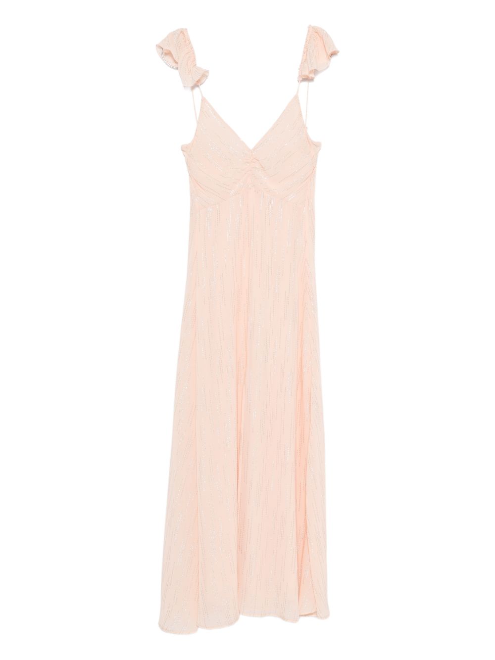 Forte Forte V-necked Long Dress — Cipria Ruffle (55€)
