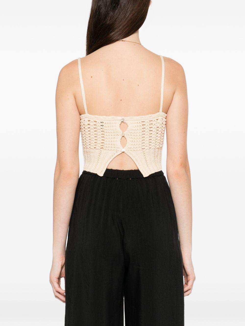Forte Forte Knitted Bralette Top — Crema Knit