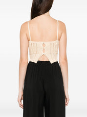 Forte Forte Knitted Bralette Top — Crema Knit