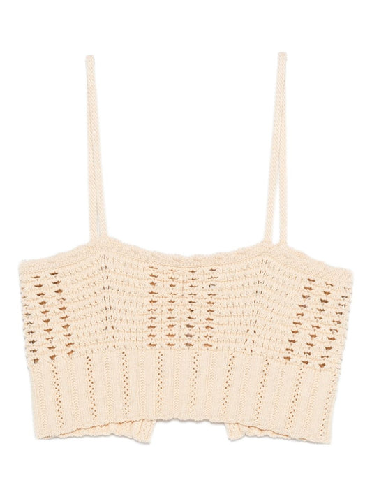 Forte Forte Knitted Bralette Top — Crema Knit