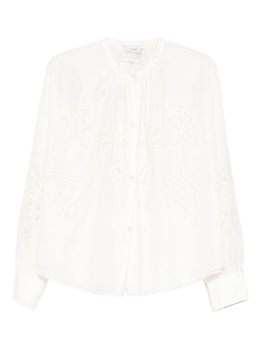 Forte Forte Shirts Ivory — Embroidered Women's Shirt