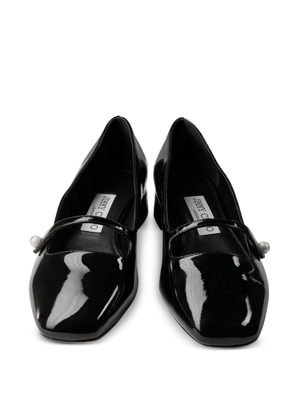 Jimmy Choo Flat Shoes — Black Patent Ballet Flats